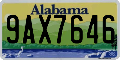 AL license plate 9AX7646