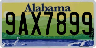 AL license plate 9AX7899