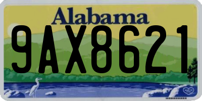 AL license plate 9AX8621