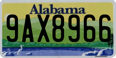 AL license plate 9AX8966