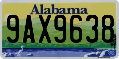 AL license plate 9AX9638