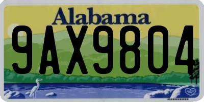 AL license plate 9AX9804
