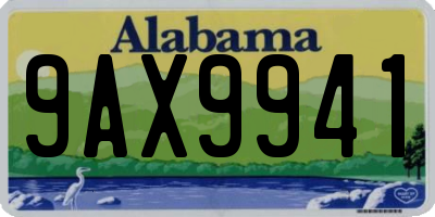 AL license plate 9AX9941