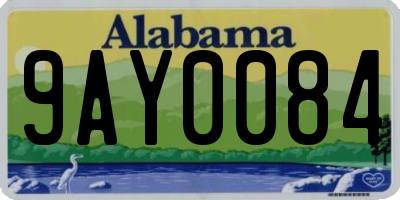 AL license plate 9AY0084