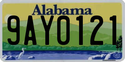 AL license plate 9AY0121