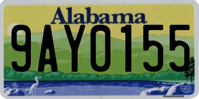 AL license plate 9AY0155