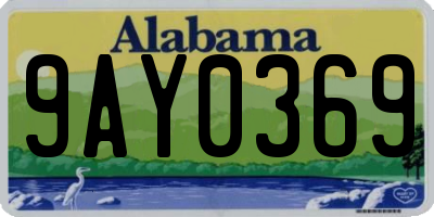 AL license plate 9AY0369