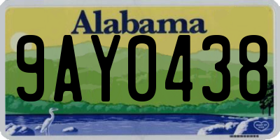 AL license plate 9AY0438