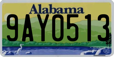 AL license plate 9AY0513