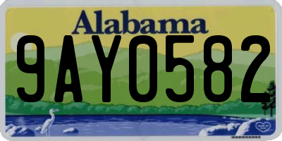 AL license plate 9AY0582