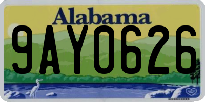 AL license plate 9AY0626