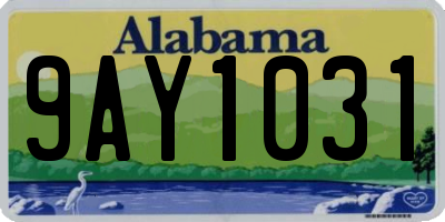 AL license plate 9AY1031