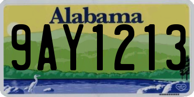 AL license plate 9AY1213
