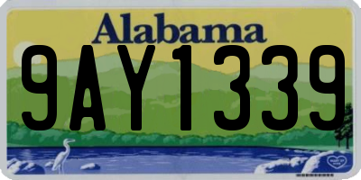 AL license plate 9AY1339