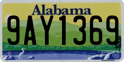 AL license plate 9AY1369