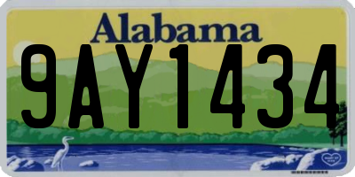 AL license plate 9AY1434