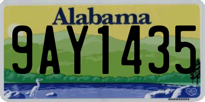 AL license plate 9AY1435