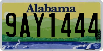 AL license plate 9AY1444