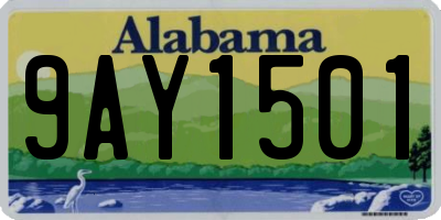 AL license plate 9AY1501
