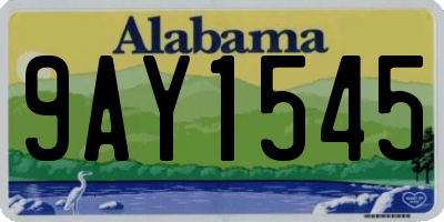 AL license plate 9AY1545