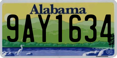 AL license plate 9AY1634