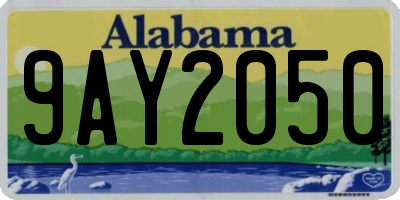 AL license plate 9AY2050