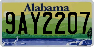 AL license plate 9AY2207