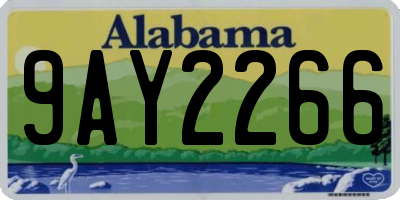 AL license plate 9AY2266