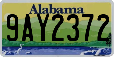 AL license plate 9AY2372
