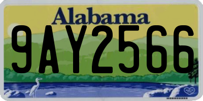 AL license plate 9AY2566