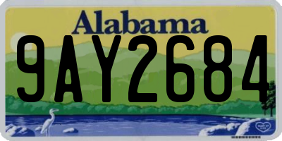 AL license plate 9AY2684