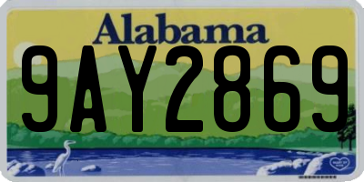AL license plate 9AY2869