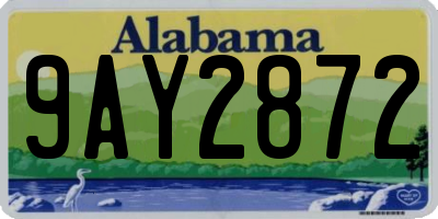 AL license plate 9AY2872