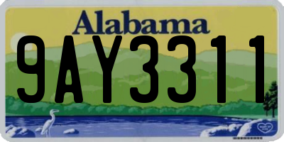 AL license plate 9AY3311