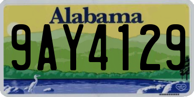 AL license plate 9AY4129