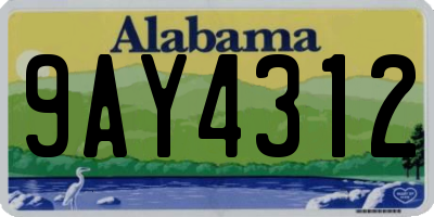 AL license plate 9AY4312