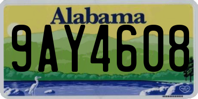 AL license plate 9AY4608