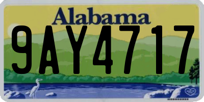 AL license plate 9AY4717