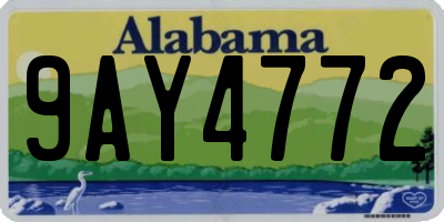 AL license plate 9AY4772