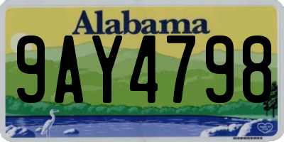 AL license plate 9AY4798