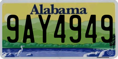 AL license plate 9AY4949