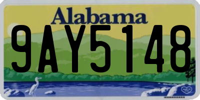 AL license plate 9AY5148