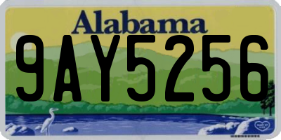AL license plate 9AY5256