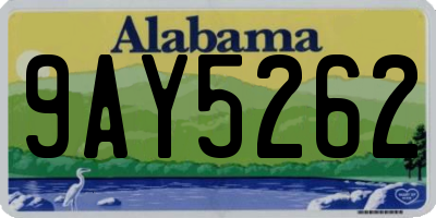 AL license plate 9AY5262