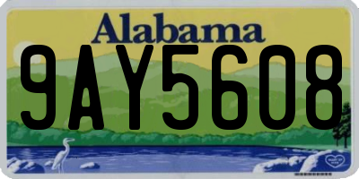 AL license plate 9AY5608