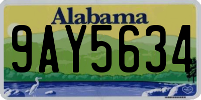 AL license plate 9AY5634