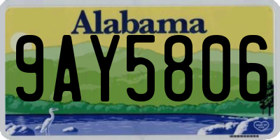 AL license plate 9AY5806