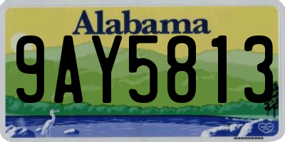 AL license plate 9AY5813