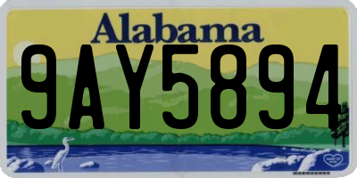 AL license plate 9AY5894