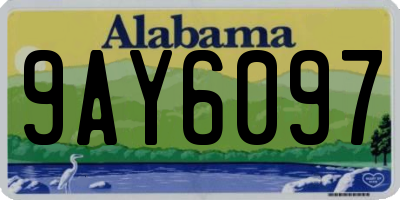 AL license plate 9AY6097